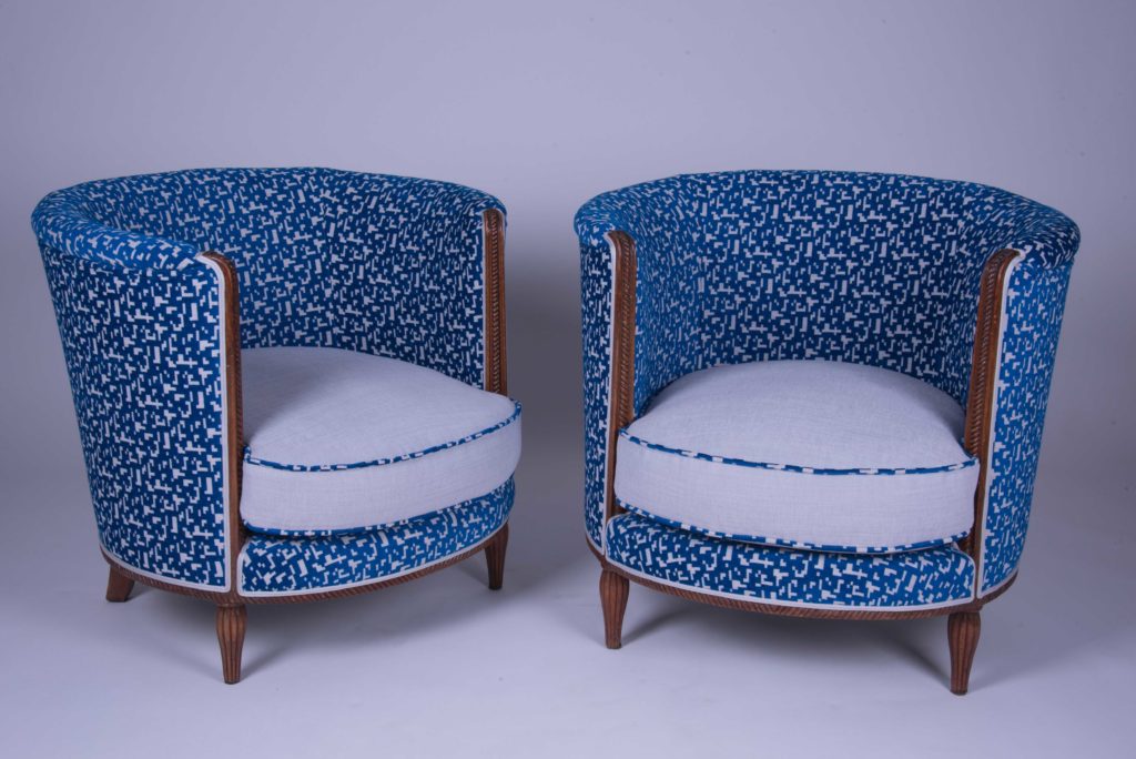 Fauteuil Tonneau Art déco - Madeleine M. Tapissier en sièges - Nancy