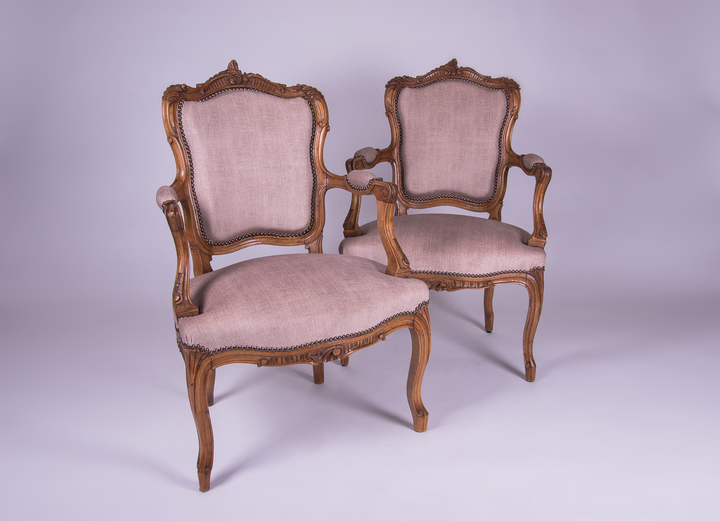 Fauteuils Louis XV - Madeleine M. - Changement de tissu
